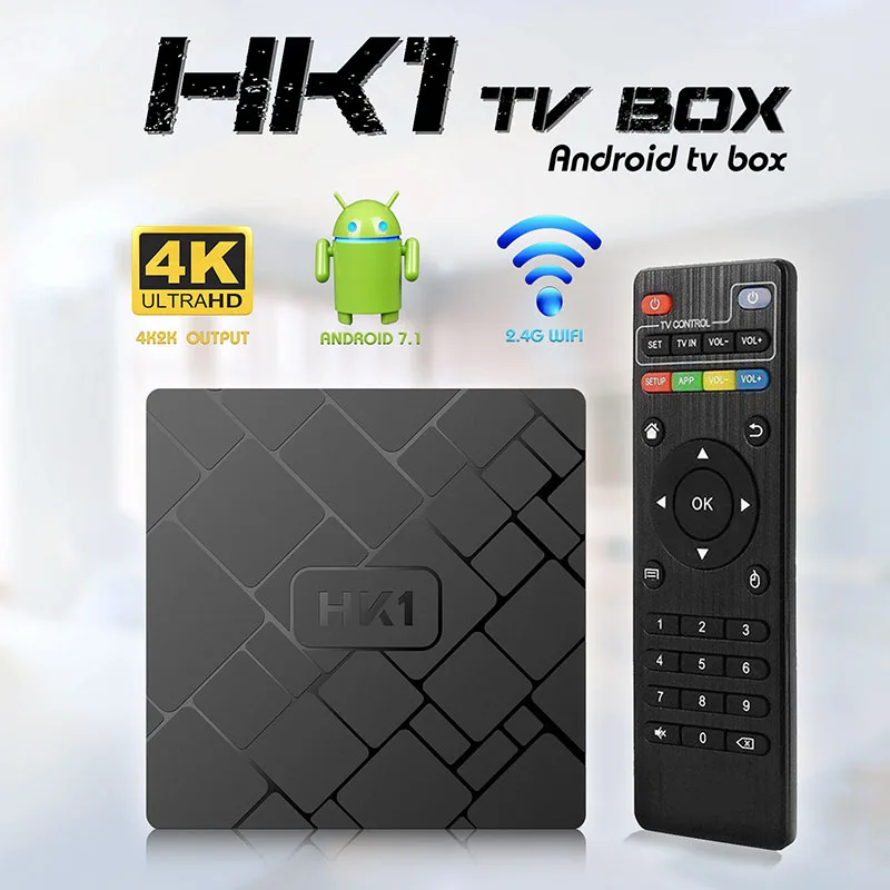 Android 7 1 Smart TV BOX Amlogic S905W HK1-W 2G 16G 2 4G WiFi 18 0 H.265 VP9 HD 4K медиаплеер VS TX3 Мини ТВ-приставка |