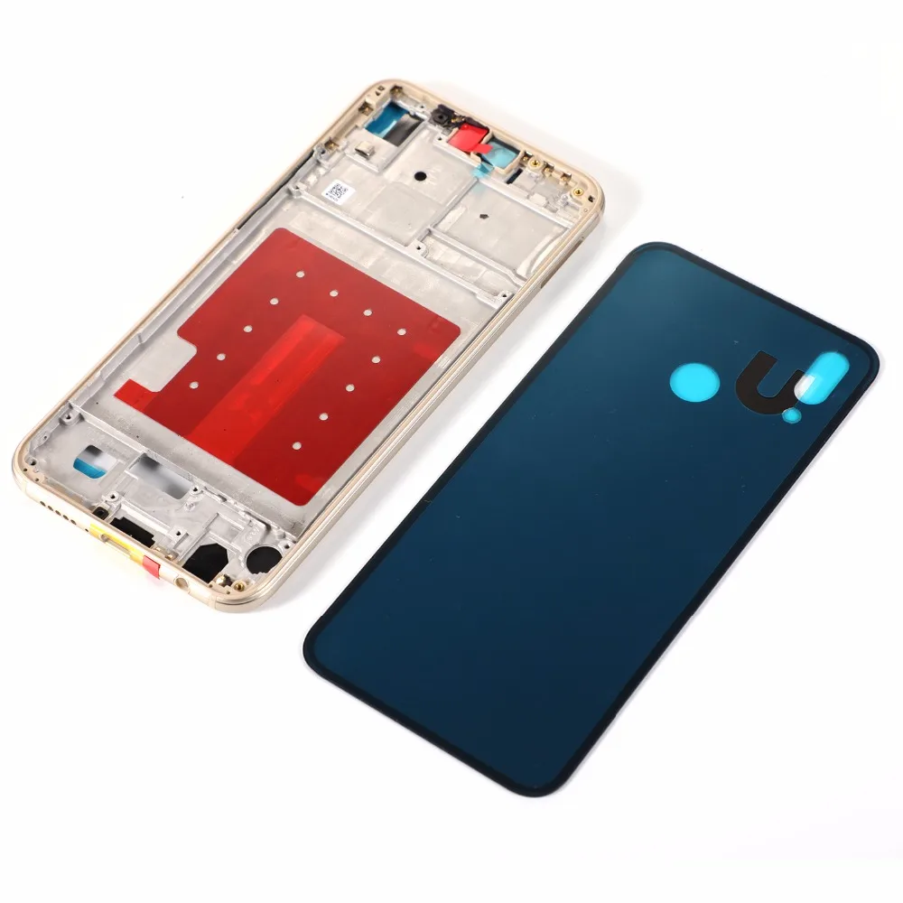 Для HUAWEI P20 lite nova 3E ЖК-корпус средняя рамка+ стеклянная задняя крышка батарейного отсека+ клейкая наклейка