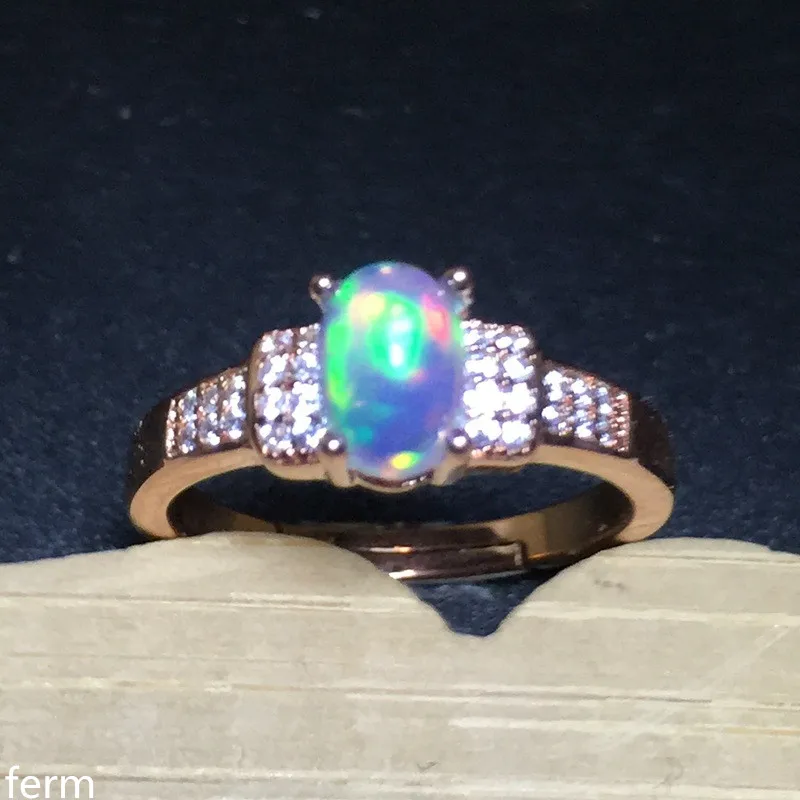 

KJJEAXCMY fine jewelry Natural opal lady ring 925 pure silver inlaid with fire and color super beautiful lady dhfgry