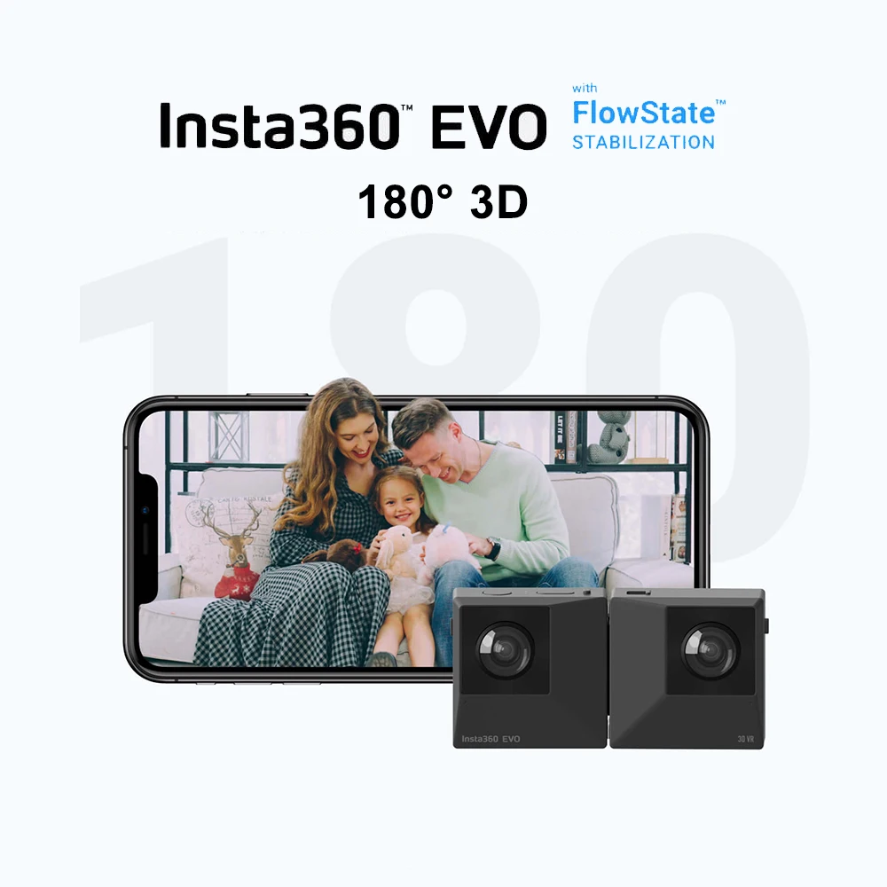 Insta360 EVO 3D Очки виртуальной реальности VR Камера 5 7 K видео складной панорамный для