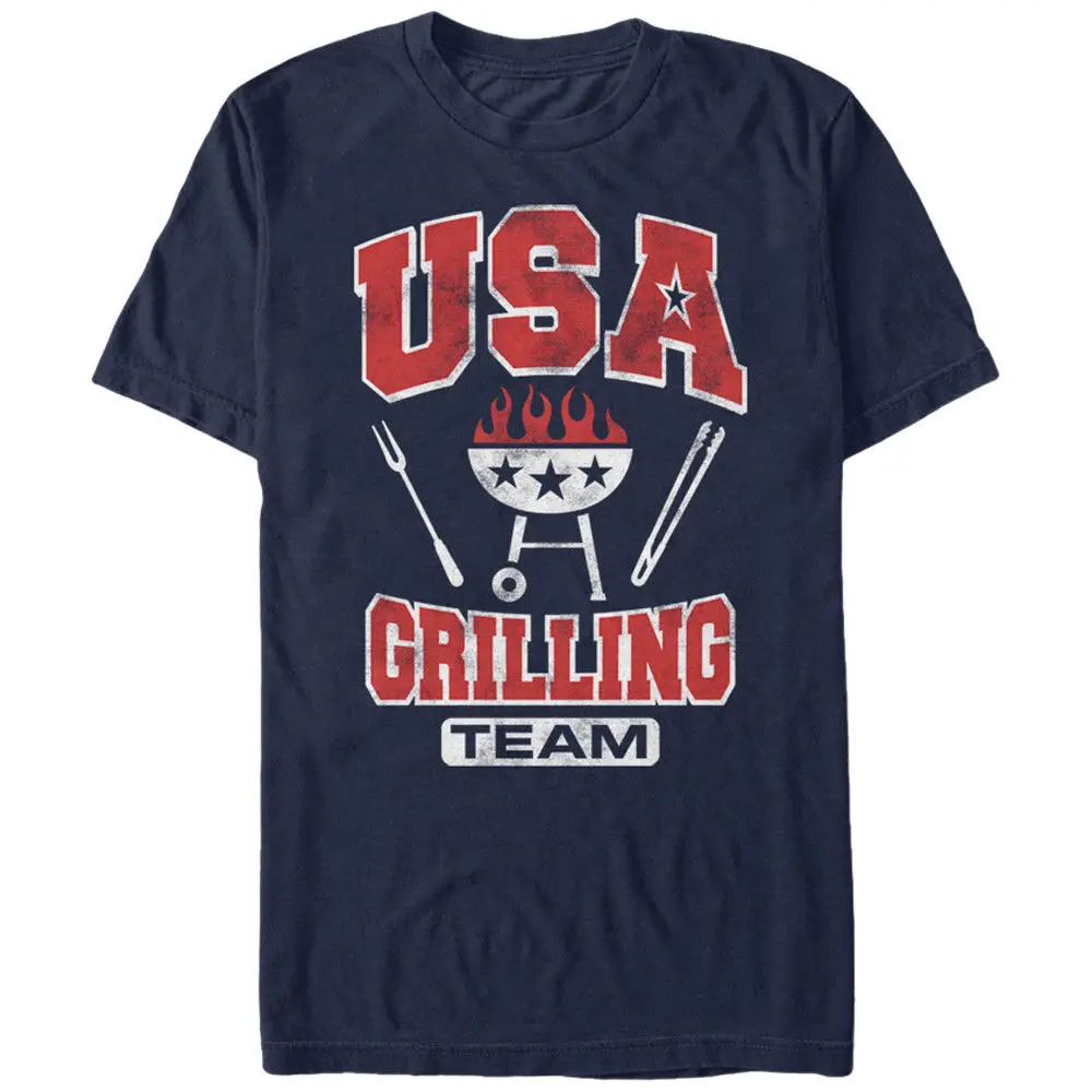 Лидер продаж Мужская футболка модная Lost Gods USA Grilling Team графическая летние топы с