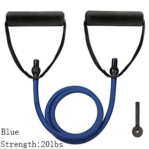 Blue-20lbs 120 см эластичная лента для упражнений для йоги Пилатес растягивающиеся канатные трубки для физической терапии силовые тренировки мышц - Цвет: Blue-20lbs