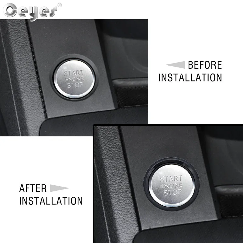 Ceyes Car Styling Auto Engine Start Stop Ignition Ring Circle Sticker Case For Audi A4 A5 A6 A7 B8 BT Interior Decorative Covers |