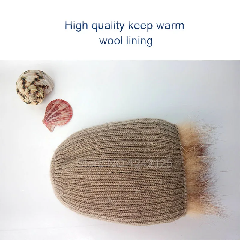 Новые осенне-зимние шапки из красного меха лисы для родителей и детей теплая