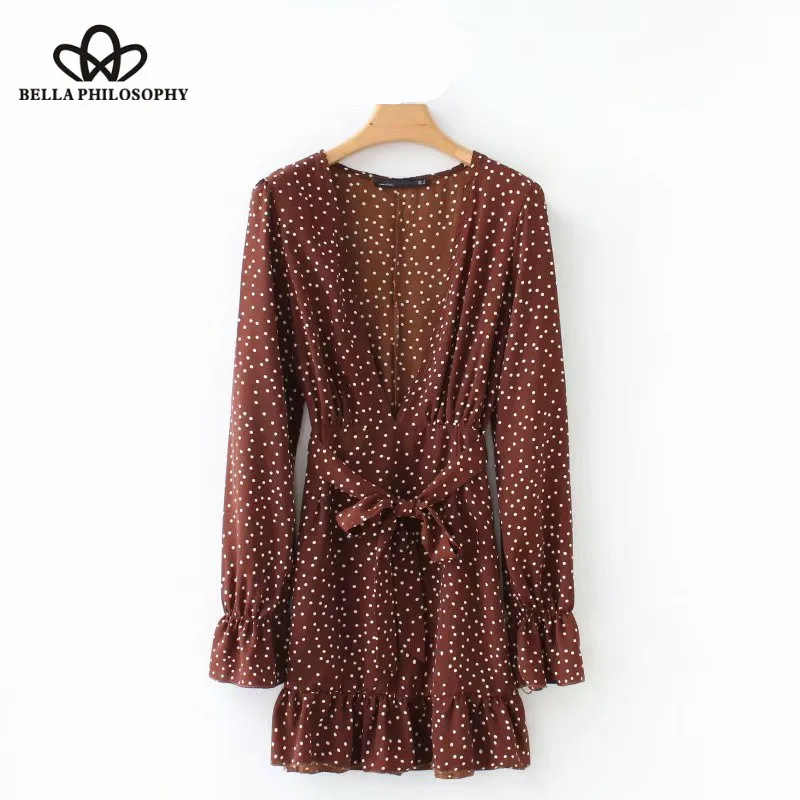 Heydress новинка сексуальное мини платье с глубоким v образным вырезом печать в