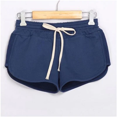 Dark blue Новые Сексуальные женские спортивные Соблазнительные Высококачественные эластичные обтягивающие шорты для фитнеса, бега, йоги - Цвет: Dark blue