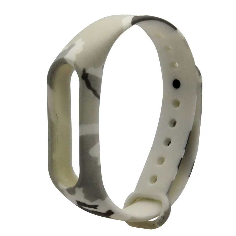 Gray Camouflage Замена mi band 2 Силиконовый ремешок для Xiao mi для mi Band 2 напульсники цветной ремешок для mi band 2 умный Браслет Ремни - Цвет: Gray Camouflage