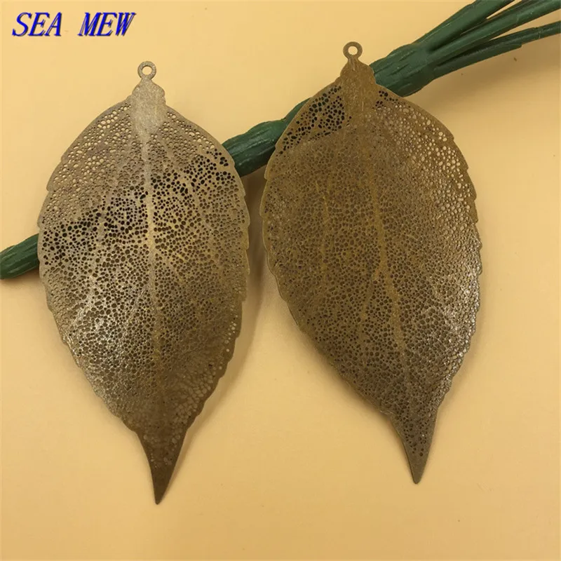 SEA MEW 10 шт. 78*38 мм медный лист филигранный лист кулон 7 цветов Позолоченные разъемы DIY аксессуары для изготовления ювелирных изделий