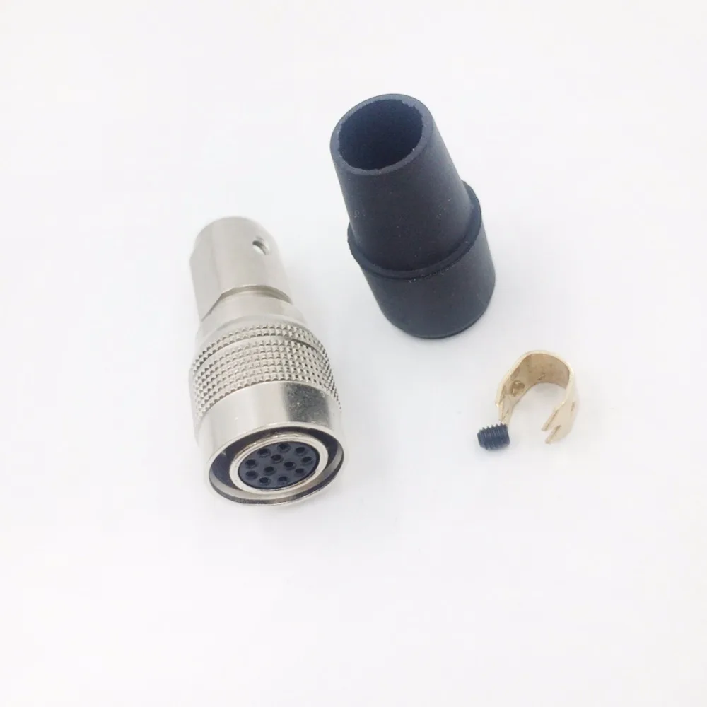 Хироз металлический цилиндрический соединитель 12 штепселный разъем мама HR 10A 10P