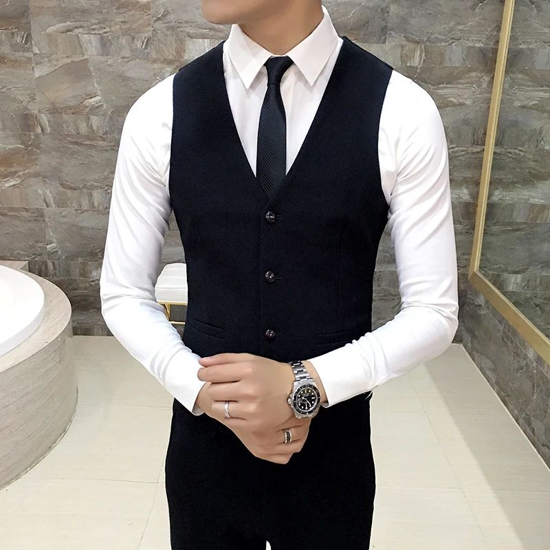 Бесплатная доставка мужской костюм на заказ Комплект из трех предметов большой