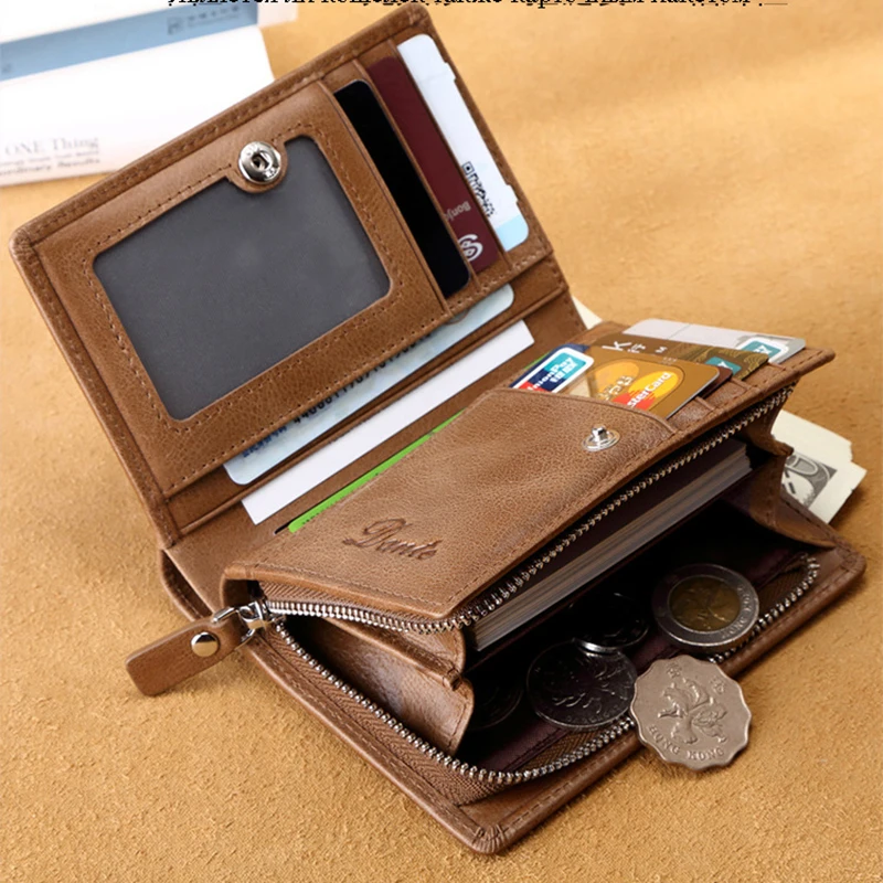 Новые мужские кошельки из натуральной кожи мужской кошелек многофункциональный