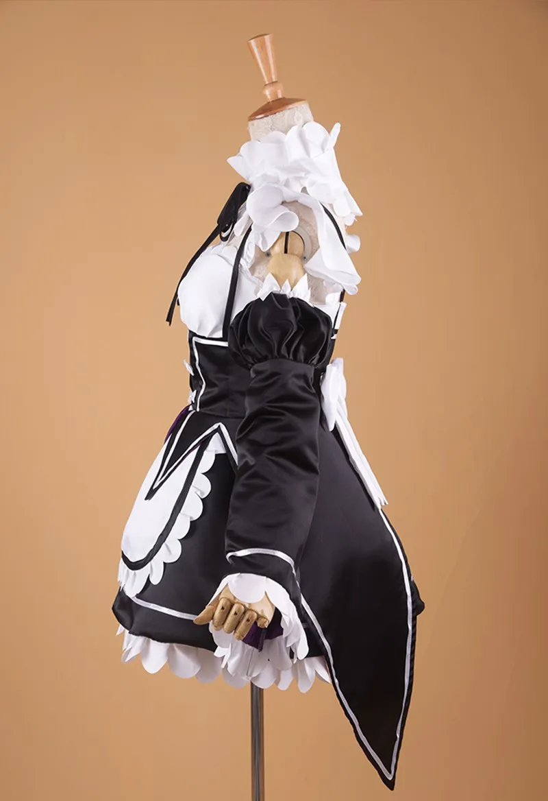Re Zero начала жизни в другом мире Ram& Rem косплей костюм японская горничная униформа костюмы для Хэллоуина для женщин размер на заказ