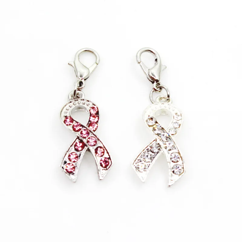 Новое поступление 20 шт. подвески с кристаллами в виде рака молочной железы