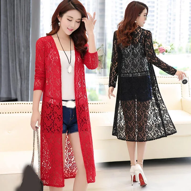 Летнее платье 2019 белое кружевное женское длинное шаль с длинным рукавом Шелковый