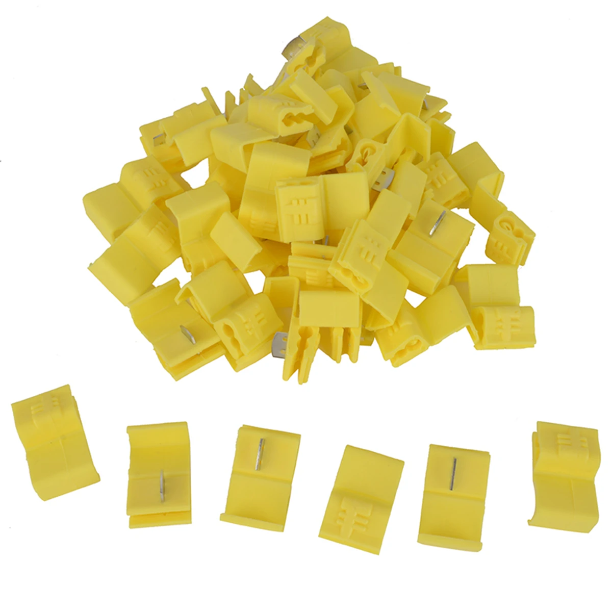 Yellow 1/5/10/25/30/50 шт Электрический кабель Разъемы быстрого фиксатор соединения проводов терминалов обжимной 22-18 18-14 12-10AWG разъем провода - Цвет: Yellow