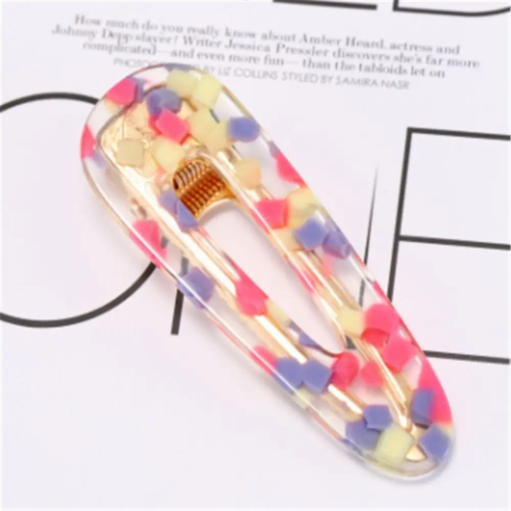 Новинка модные геометрические заколки для волос в форме капли воды