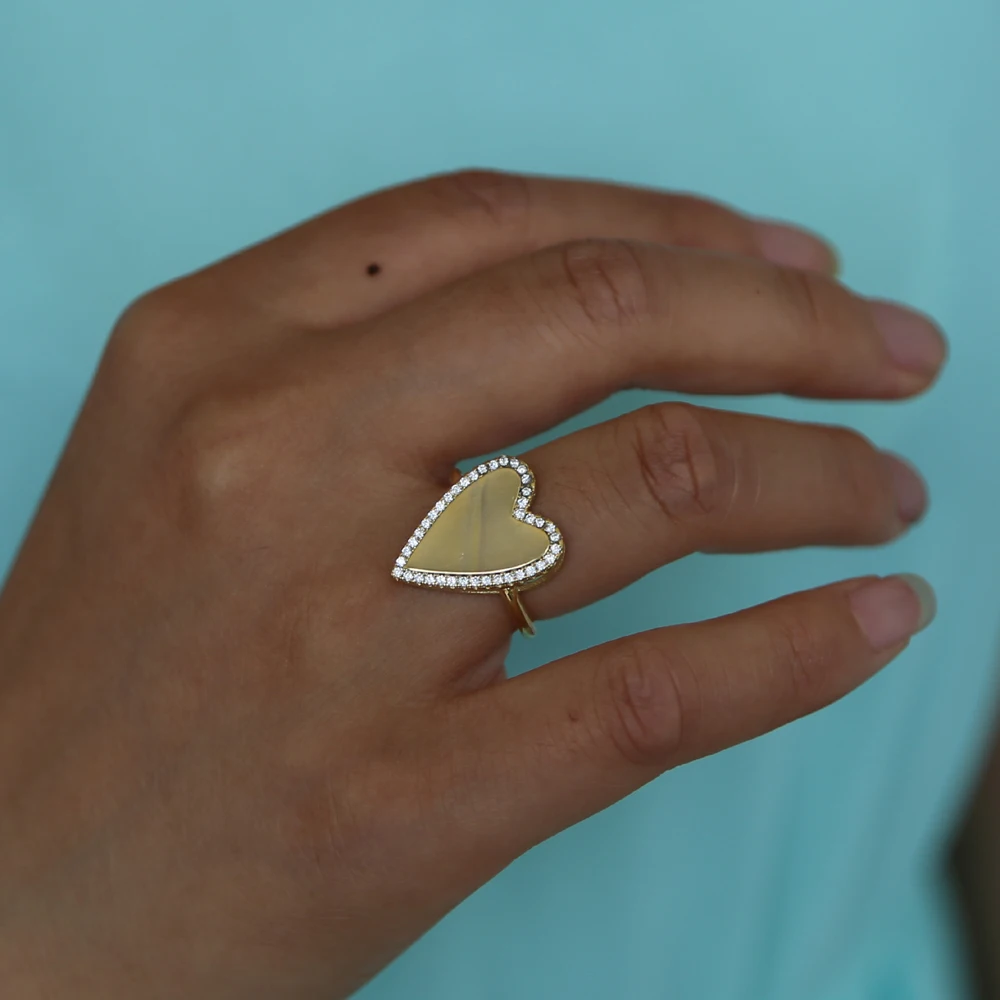 Boho Vintage Punk Antique Big Heart Ring Midi Finger Rings for Women Bohemian Knuckle Set Love Jewelry Anillos | Украшения и