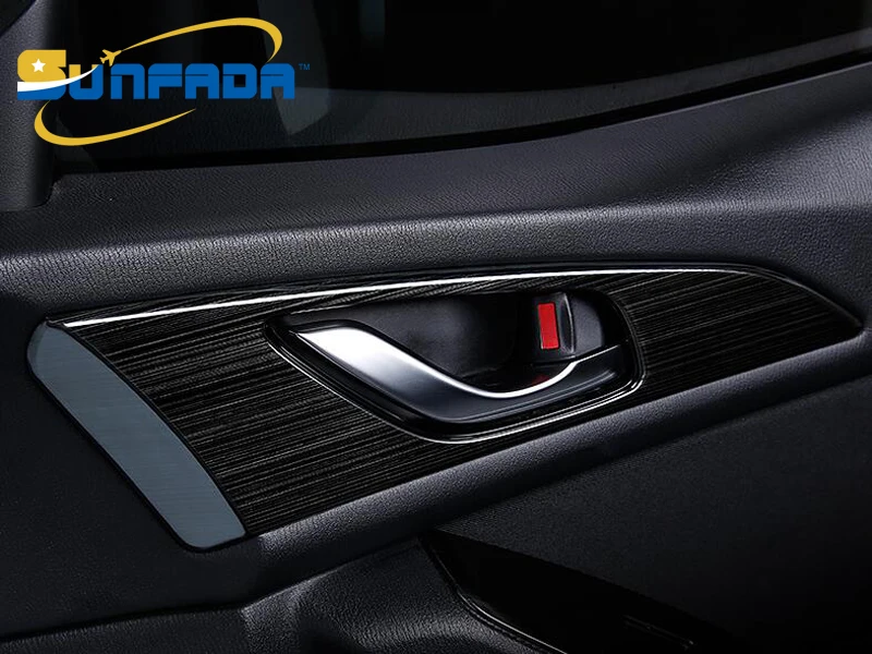 SUNFADA 2 Pcs Stainless Steel Inner Door Handle Decoration Trim Car-covers For MAZDA 3 AXELA Sedan/Hatchback 2017 Car Styling | Автомобили