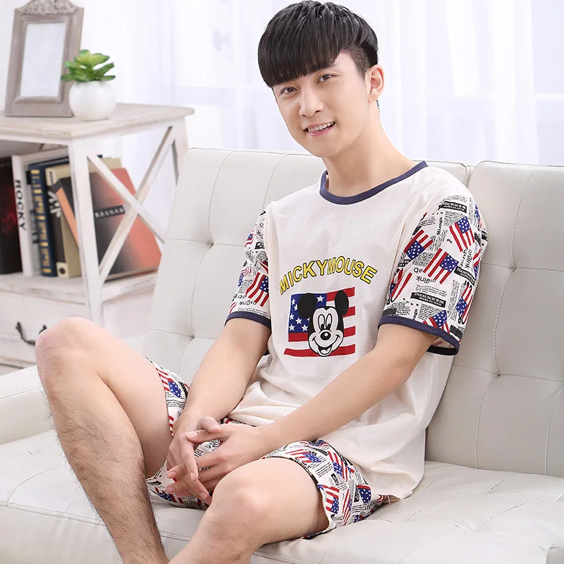 Брендовые летние парные пижамы женские полосатые пижамные комплекты Хлопковая