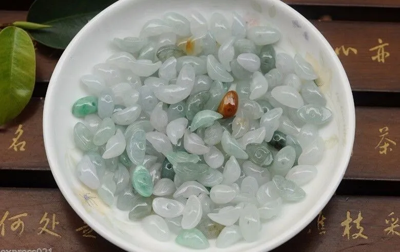 

New 10PCS DELICATE 100% NATURAL /JADEITE PENDANT/ INGOT LOOSE BEAD PENDANT