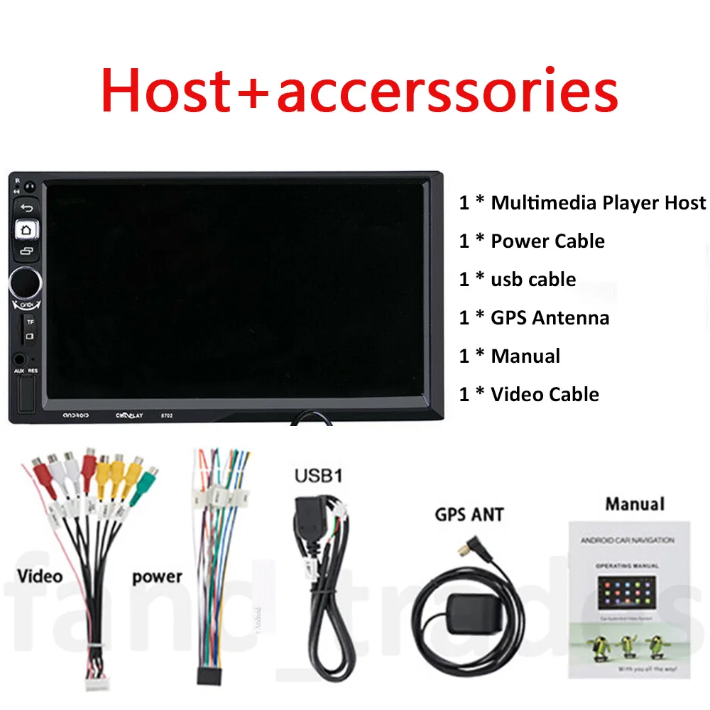 with cable 2 Din Android 9,1 2G ram Автомобильный мультимедийный gps Bluetooth навигация 2Din авто радио Wifi стерео FM USB TF Авторадио avtagnitola 47 - Цвет: with cable