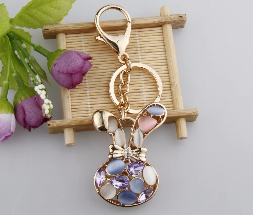 Горячая продажа прекрасный кристалл кролик голова горный хрусталь сумка кулон