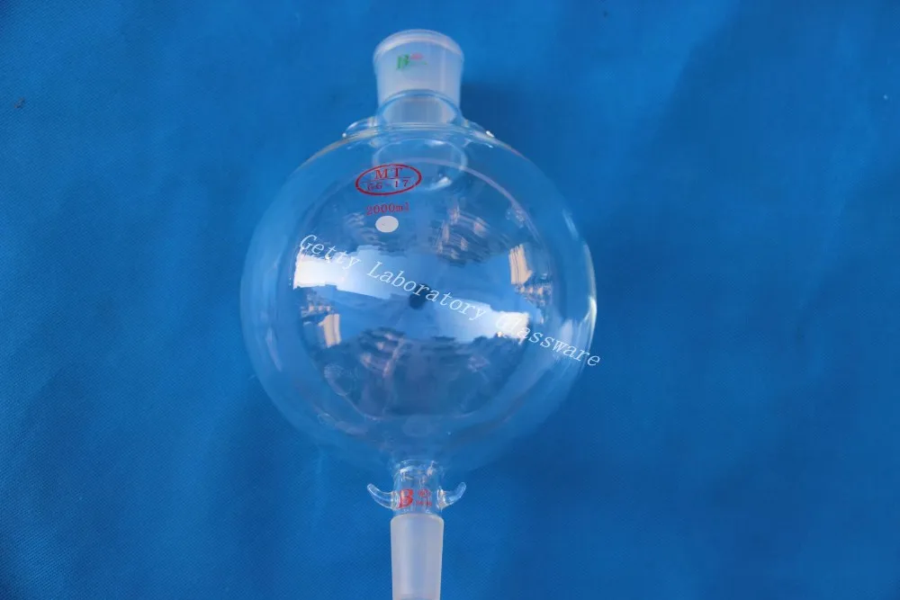 Колба резервуара для хроматографии 2000 мл (2 л) верхнее соединение 40/38 ниже 24/40