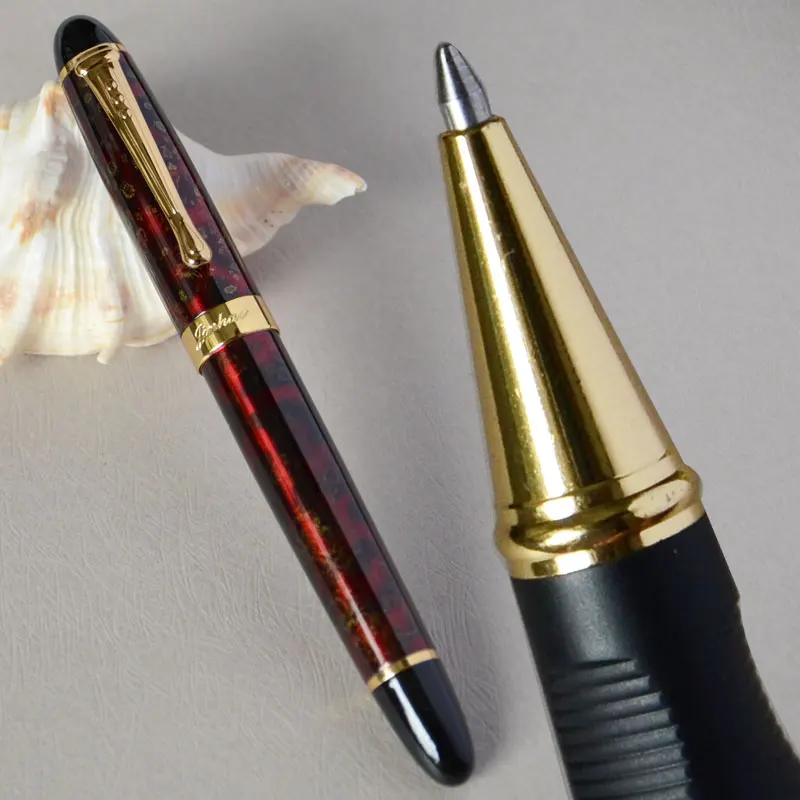 pen as picture show JINHAO X450 серый мрамор и золотой РОЛИК ручка Фиолетовый Синий Розовый Красный коралл белый зеленый черный 21 цветов для выбора JINHAO 450 - Цвет: pen as picture show