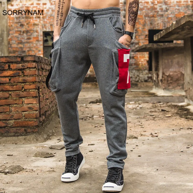 Sorrynam 2017 новый горячий продажа мода midweight hip hop street прилив Печати Цифровых Брюки