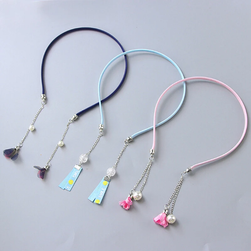 Простой Жемчуг цветок поддельные серьги кисточкой повязки на голову Мода Леди