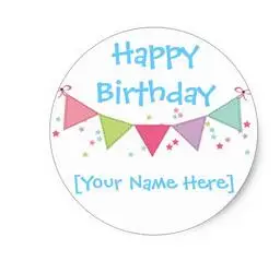

1.5inch Happy Birthday Customizable Sticker Sheet