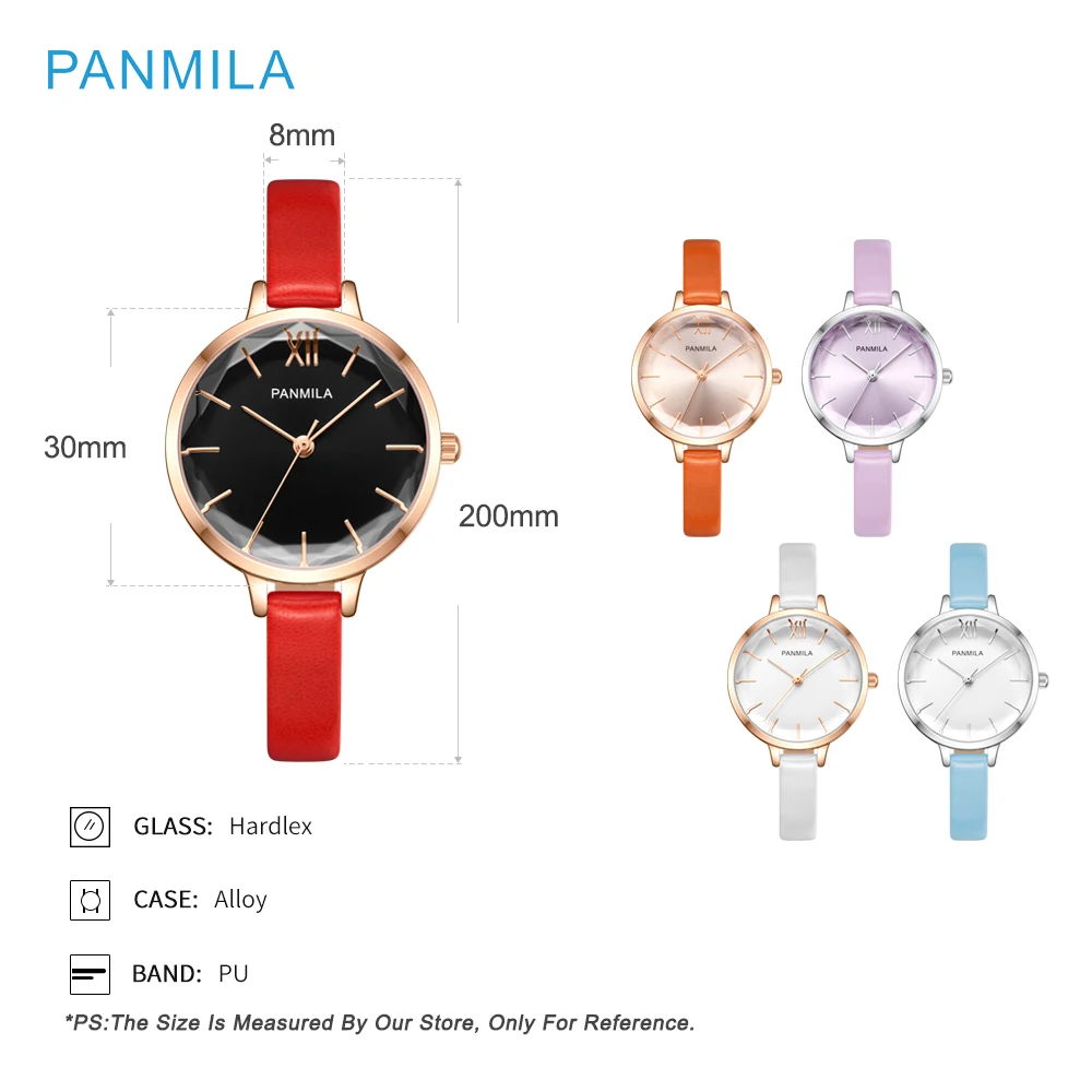 Panmila модные женские часы высокого качества ультра тонкие кварцевые элегантное