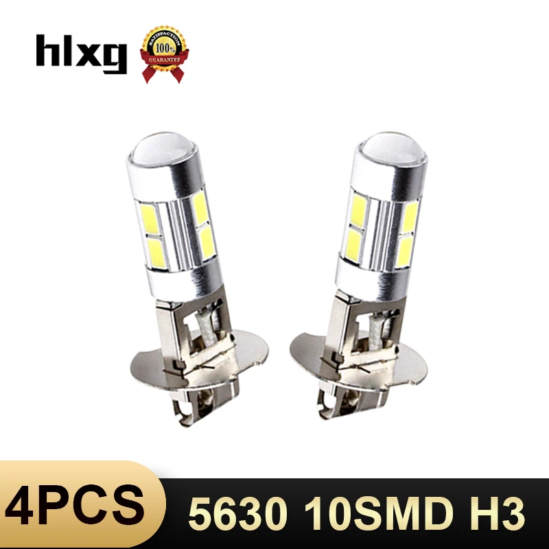 HLXG 4 шт. H3 Автомобильный светодиодный противотуманный для вождения сменный
