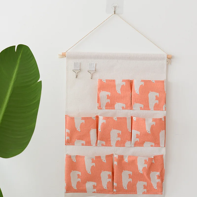 Хлопковая льняная художественная кухонная сумка для хранения вещей на каждый