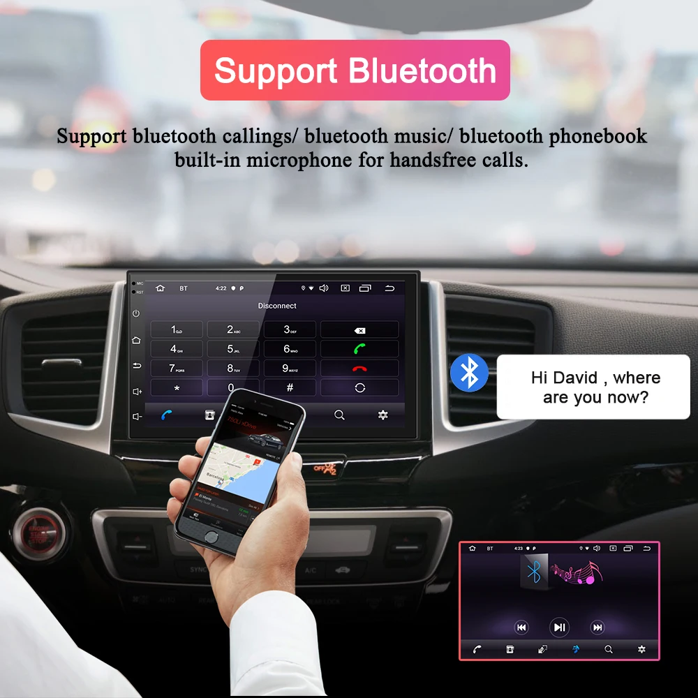 Navivox 1" 2 Din Android 9,0 Автомобильный мультимедийный для Ford Focus 2 Exi MT 2004 2005 2006-2008 2009 2010 2011 gps Автомагнитола головное устройство