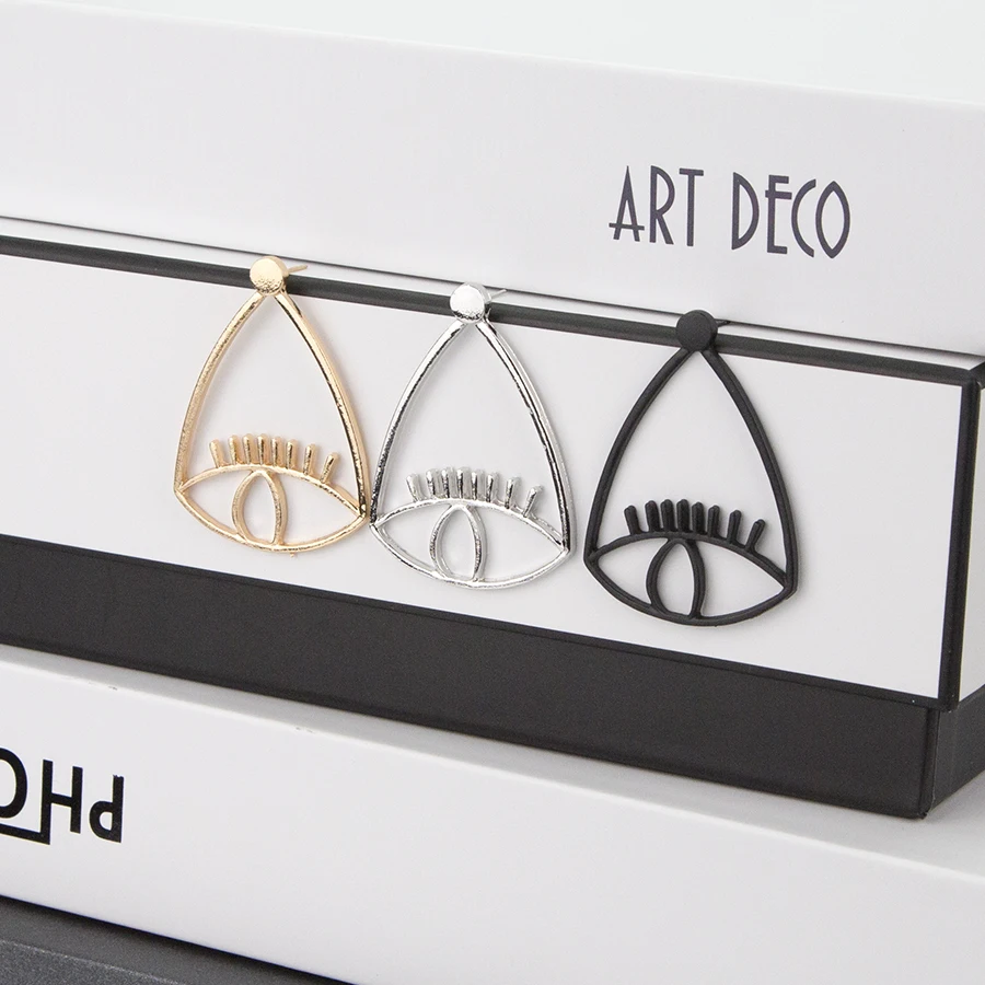 GEREIT Exaggerated Punk Jewelry Gold Silver Black Chunky Big Eye Stud Earrings For Women Statement Funny Brincos | Украшения и