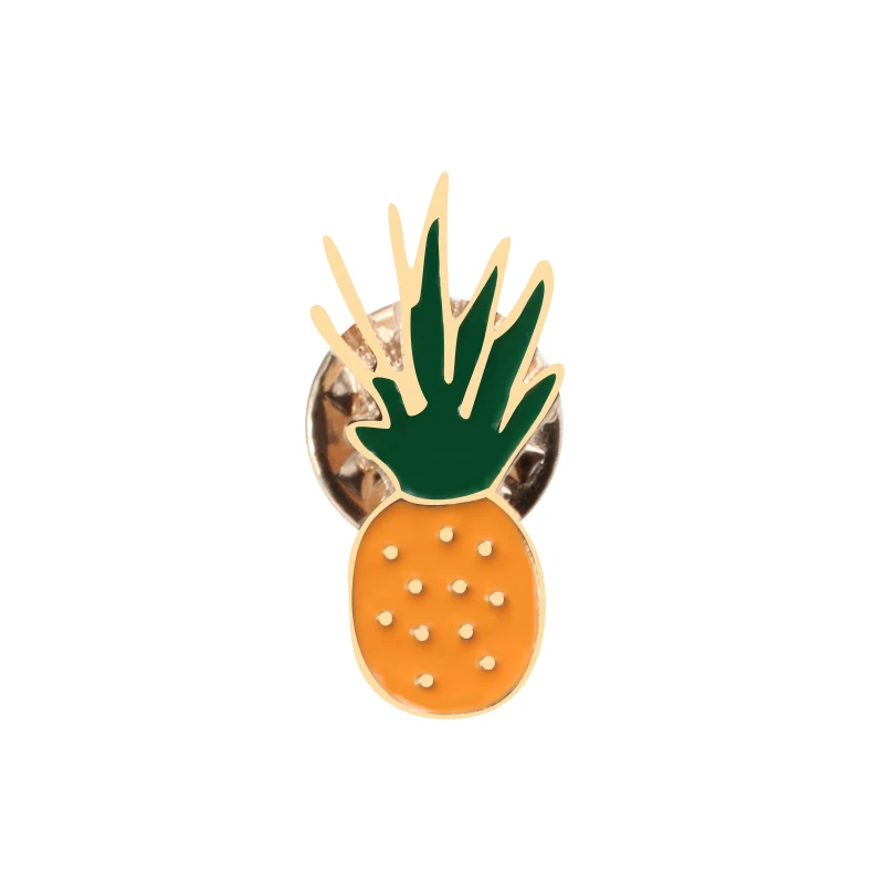 pineapple 5 8 стилей мультфильм эмаль булавки фрукты коллекция ананас темные Броши для женщин и детей металлический рюкзак с нашивками пальто джинсовый корсаж - Окраска металла: pineapple 5
