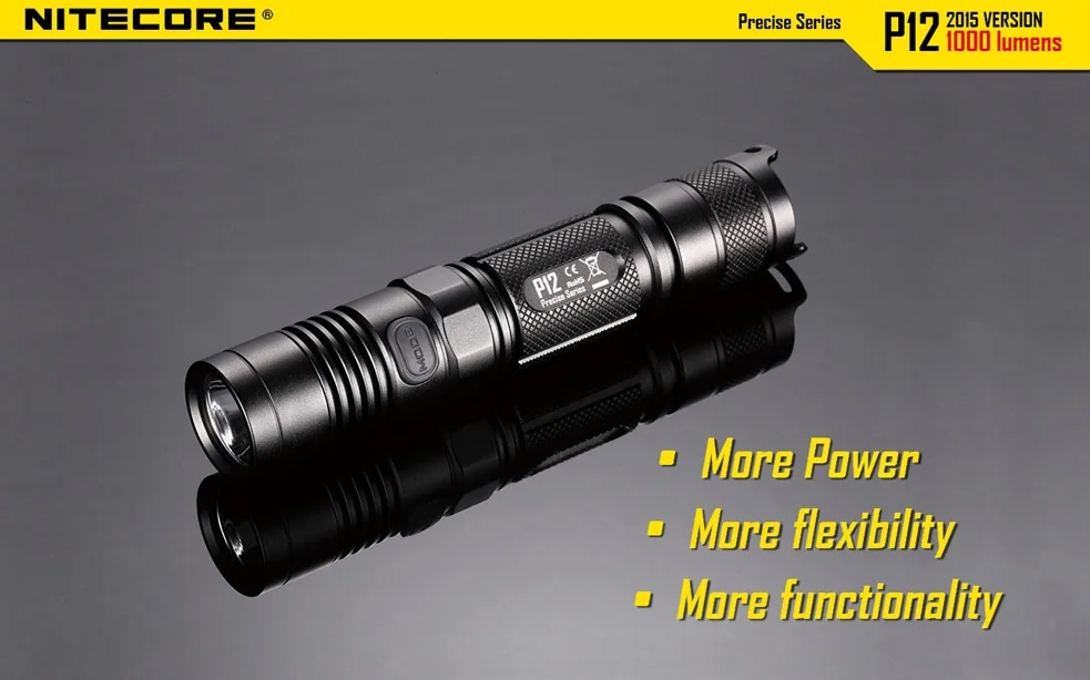 NITECORE P12 Тактический светильник-вспышка CREE XM-L2 U2 Led Макс 1000 люмен дальность луча 232 м наружный светильник поисково-спасательный фонарь