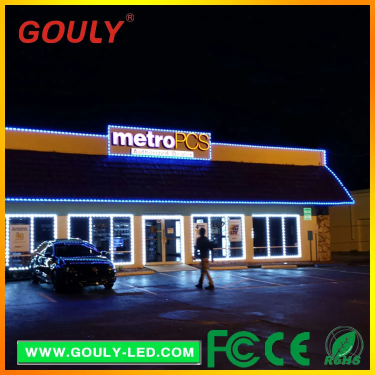100M Storefront LED Lights 5050rgb chasing color second generation led Window border light | Освещение