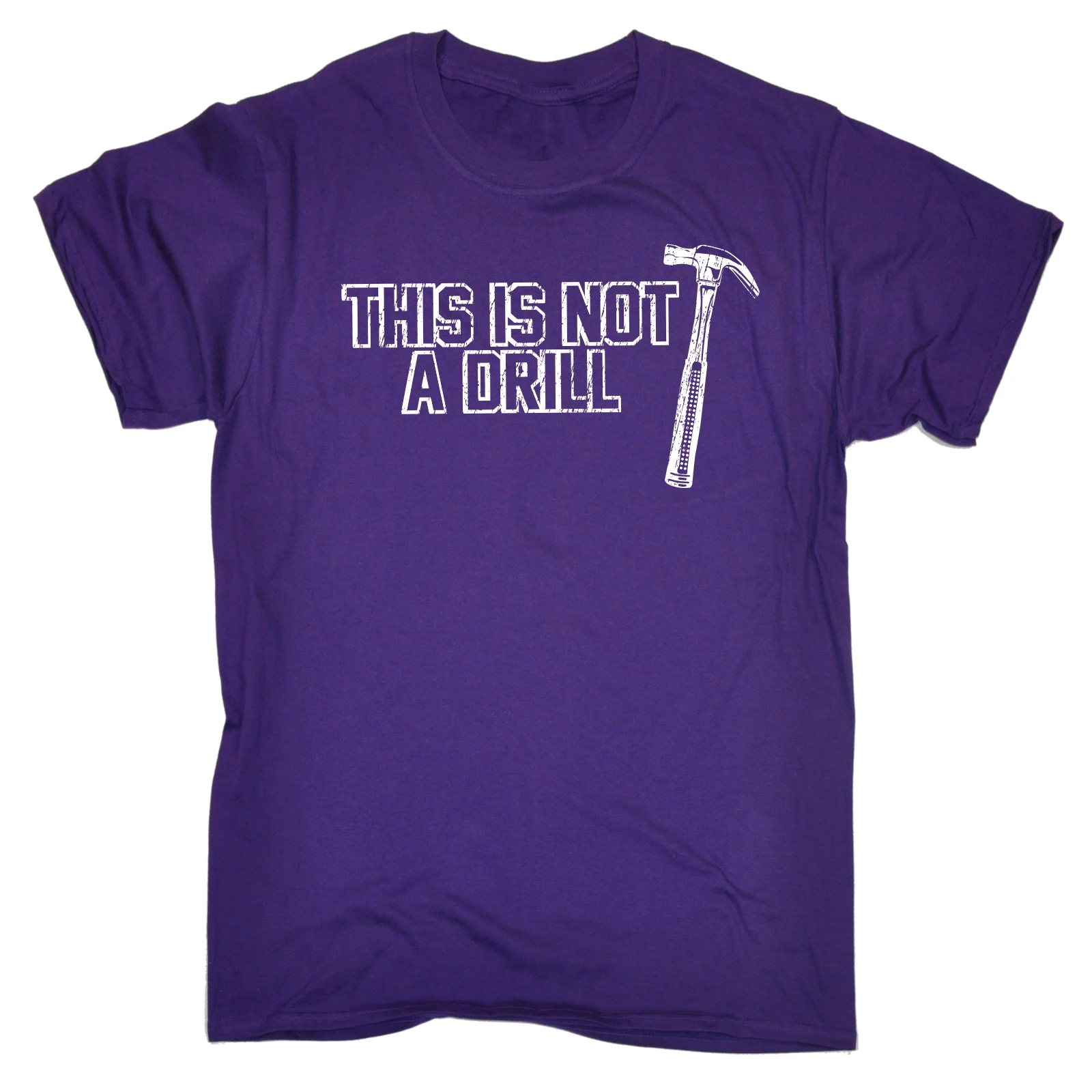 Это не дрель Мужская футболка смешной день рождения молоток Diy подарок ему лето