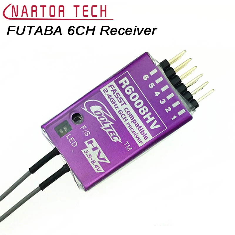 Cooltech RFA04 R6008HV FASST 2 4G 6Ch Futaba совместимый с 6CH приемник металлический корпус|futaba 6ch|futaba