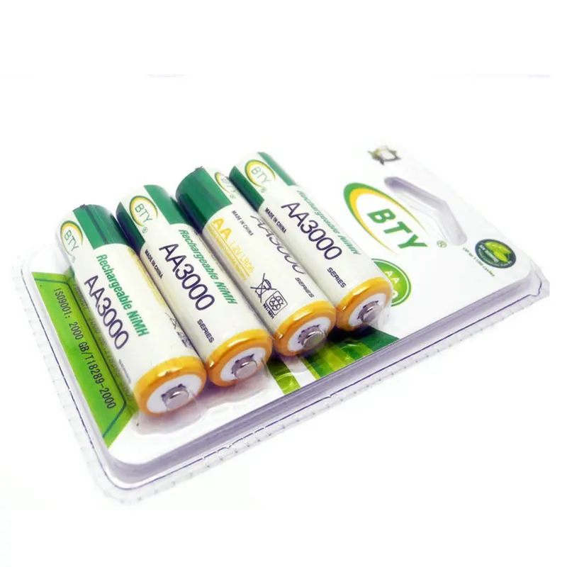Аккумуляторные батарейки AA Ni-MH 3000 мАч 4 шт. | Электроника