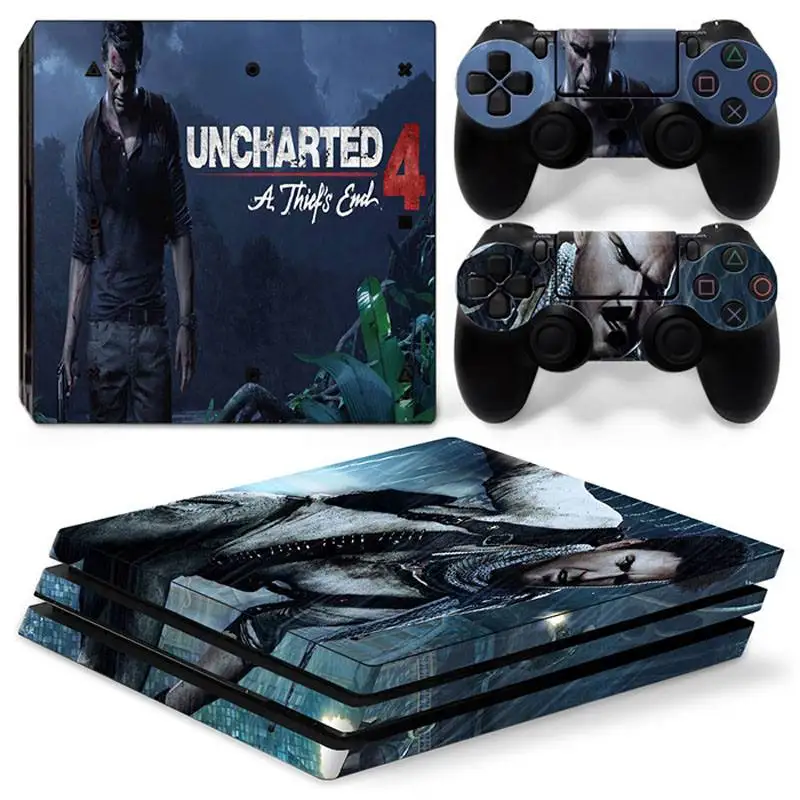Оригинальная виниловая наклейка для консоли PS4 Pro+ 2 контроллера, наклейка для sony Playstation 4 Pro, защитная игровая наклейка