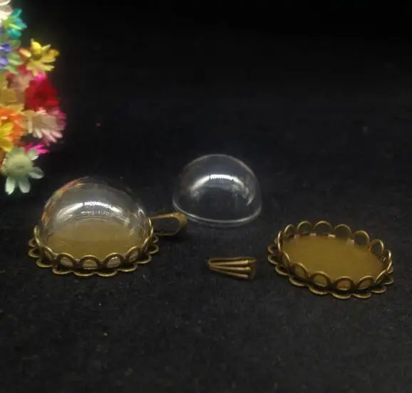 5 шт. смешанных размеров очаровательные полустеклянные пузырьки двойная