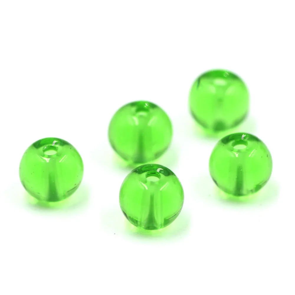 Бесплатная доставка 100 шт прозрачный Гладкий Круглый стеклянный бисер 6 мм бусины