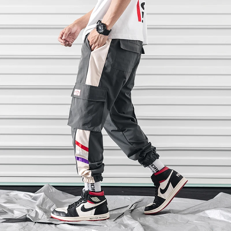 Мужские летние брюки в японском стиле большие размеры мужские мешковатые с тремя