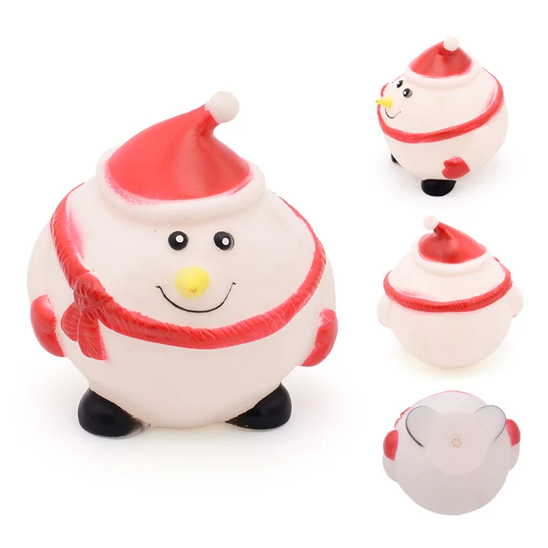 Рождественская собака игрушка Chew скрипучий Забавный питомец 3 формы Снеговик