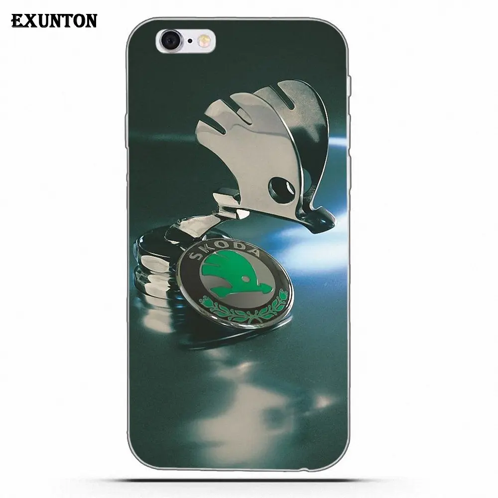 as picture Мягкий модный логотип Skoda для Apple iPhone 4 4S 5 5C SE 6 6S 7 8 Plus X для Apple iPhone 4 4S 5 5C SE 6 6S 7 8 Plus X - Цвет: as picture