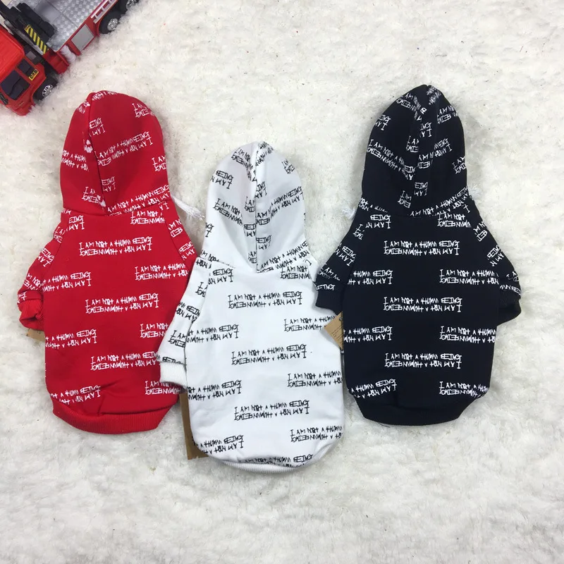 Модная одежда для собак с буквенным принтом милые толстовки сезон весна осень