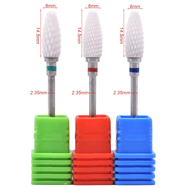 18 Type Ceramic Nail Drill Bits Manicure Machine Accessories Rotary Electric Nail Files polishing Manicure Cutter Nail Art Tools